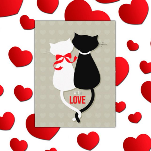 Postal Festiva Love Cats Valentine (Subido por el creador)