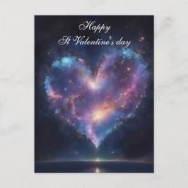 Postal Festiva Love Galaxy Starry Heart Valentine