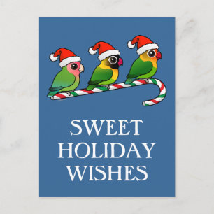 Postal Festiva Lovebird Candy Cane