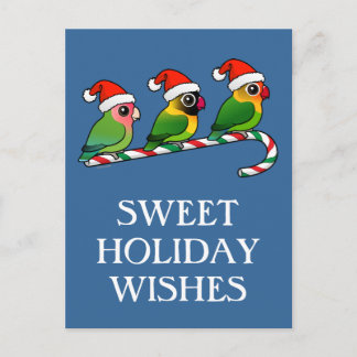 Postal Festiva Lovebird Candy Cane