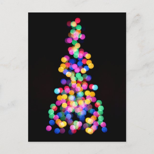Postal Festiva Luces borrosas de Navidades (Anverso)