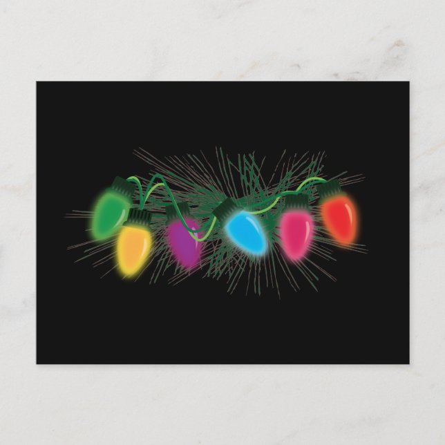 Postal Festiva Luces de Navidades de vacaciones (Anverso)