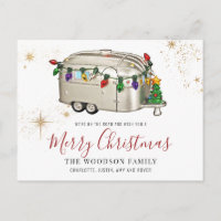 Luces Navideñas Camper Plateadas Vintage