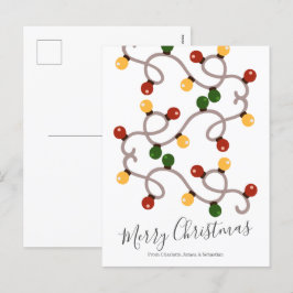 Postal Festiva Luces navideñas personalizadas para Navidades