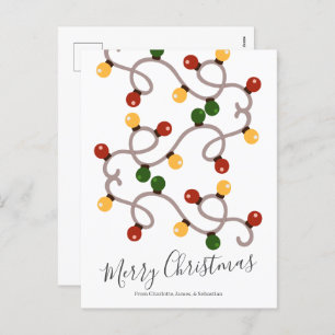 Postal Festiva Luces navideñas personalizadas para Navidades