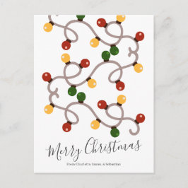 Postal Festiva Luces navideñas personalizadas para Navidades