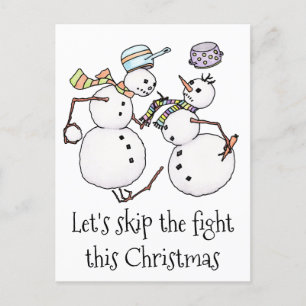 Postal Festiva Lucha de Snowman