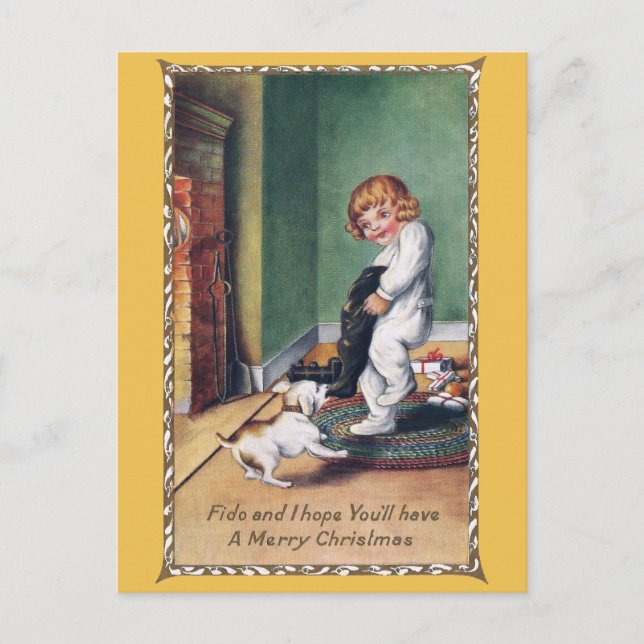 Postal Festiva Luchas del chucho para la parte justa del botín de (Anverso)