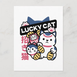 Postal Festiva Lucky Cat Maneki Neko – Japanese Fortune Cat 