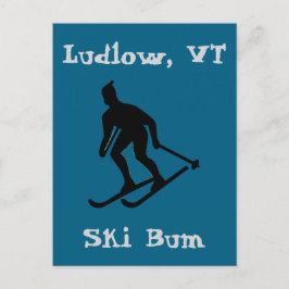 Postal Festiva Ludlow, VT Ski Bum (esquí Vermont de montaña verde