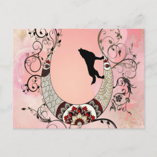 Postal Festiva Luna de Mandala maravillosa