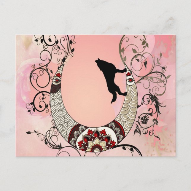 Postal Festiva Luna de Mandala maravillosa (Anverso)