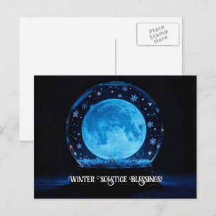 Postal Festiva Luna Llena del Solsticio de Invierno Bola de Crist