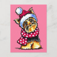 Lunares de la bufanda del invierno de Yorkie