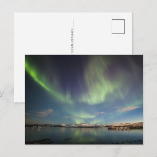 Postal Festiva Luz del Norte Noruega