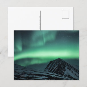 Postal Festiva Luz del Norte Noruega