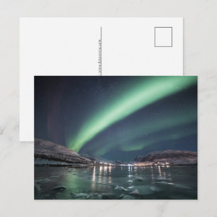 Postal Festiva Luz del Norte Noruega