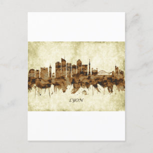 Postal Festiva Lyon France Cityscape