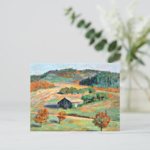 Postal Festiva Madera - Paisaje de otoño temprano