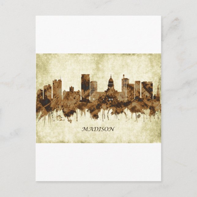 Postal Festiva Madison Wisconsin Cityscape (Anverso)