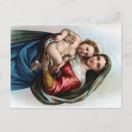 Postal Festiva Madonna Postcard de Raphael