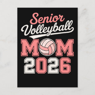 Postal Festiva Madre de Voleibol de Último Año Clase de 2026
