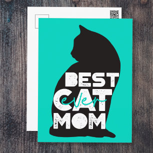 Postal Festiva Madre mejor felina del día de la madre