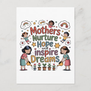 Postal Festiva Madres Nutren Esperanza e Inspiran Sueños