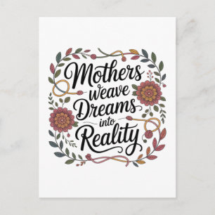 Postal Festiva Madres tejen sueños en realidad