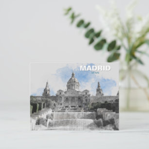 Postal Festiva Madrid España - Acompañante de vacaciones con ciud
