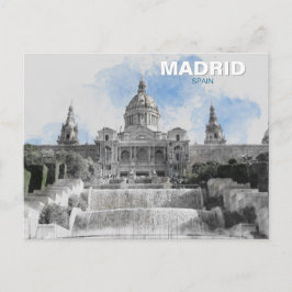 Postal Festiva Madrid España - Acompañante de vacaciones con ciud