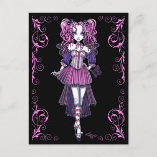 Postal Festiva "Maegan" Pink Valentine Fairy Art Postcard