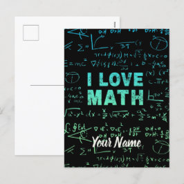 Postal Festiva Maestra O Profesora De Matemáticas Y Estudiante
