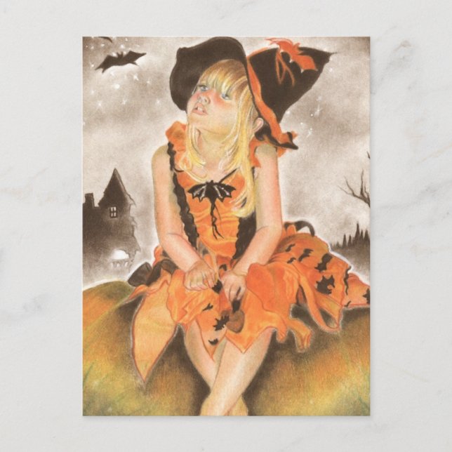 Postal Festiva Magia de Halloween (Anverso)