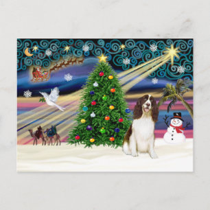 Postal Festiva Magia de Navidad-English Springer