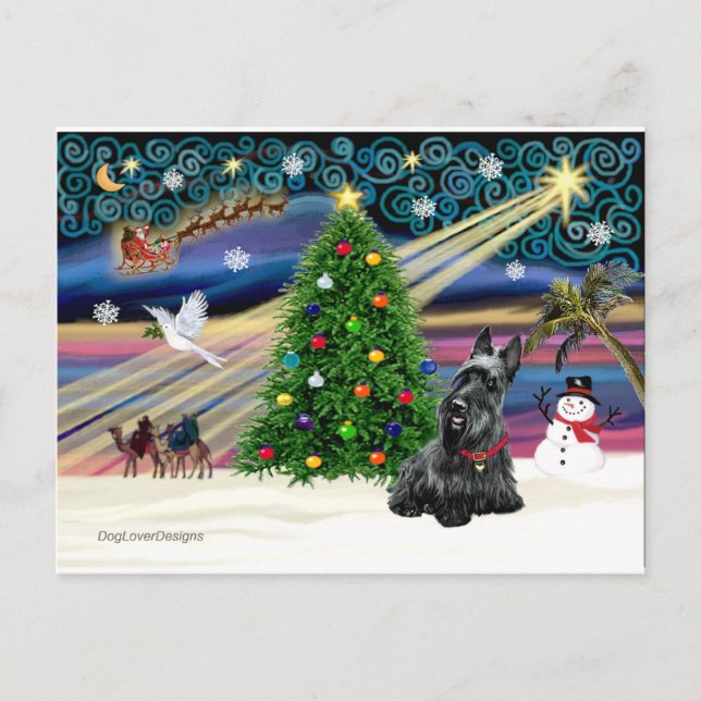 Postal Festiva MAGIA DE NAVIDAD-Scottie2B (Anverso)
