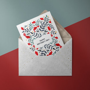 Postal Festiva Magical acuarela Jardín Día de la Madre