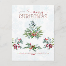 Postal Festiva Magnífica tipografía navideña