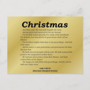 Postal Festiva Magnizar a los Navidades del Señor Lucas 1-46