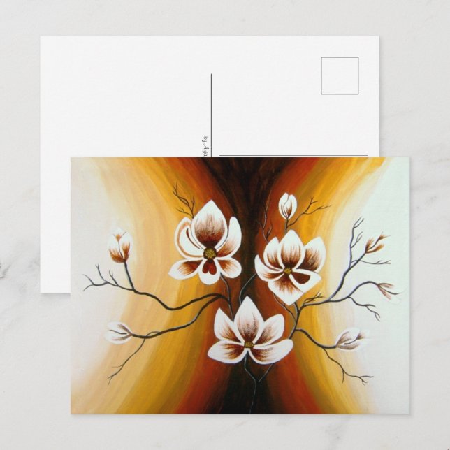Postal Festiva Magnolien, Acryl - (Anverso / Reverso)