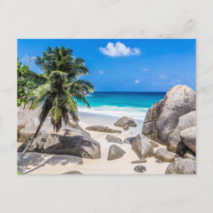 Postal Festiva Mahe Seychelles Carana Beach Poster regalo