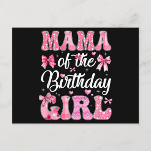 Postal Festiva Mamá De La Familia Chica De Cumpleaños Coquette Ro