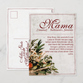 Postal Festiva Mama - einfach unersetzlich - Bouquet