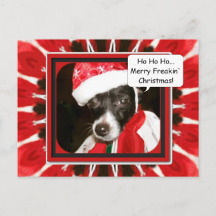 Postal Festiva Mamá Me Vestió, Navidades De Merry Freakin