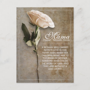 Postal Festiva Mamá - simplemente irreemplazable - cosecha