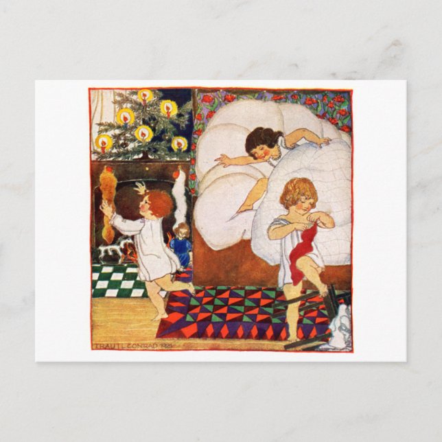 Postal Festiva Mañana Navidades de 1921 (Anverso)