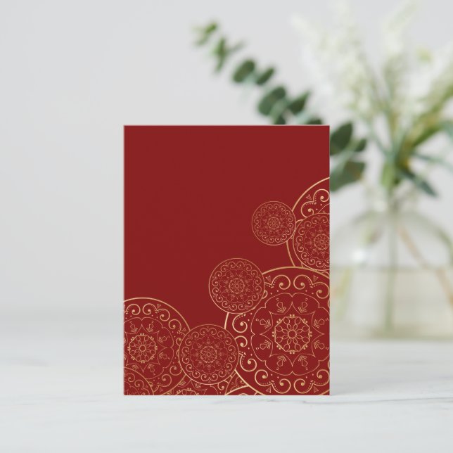 Postal Festiva Mandala de lujo 50 (Anverso de pie)