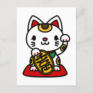 Postal Festiva Maneki Neko (Gato Suertudo)