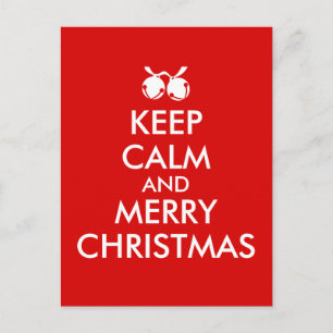 Postal Festiva Mantener a los Navidades tranquilos poscard Jingle