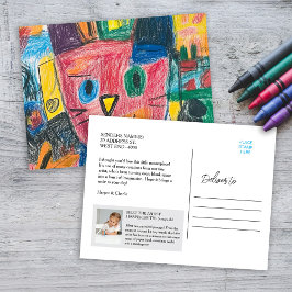 Postal Festiva Mantener el arte de los niños